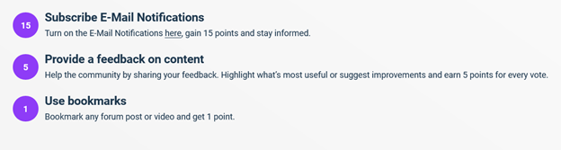 New points addition to the community gamification